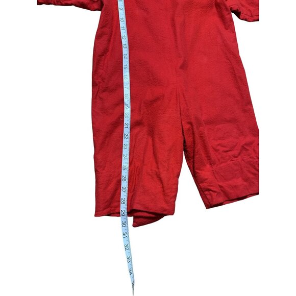 Handmade Youth Halloween Red Devil Costume Romper With Tail & Ruffled Collar M - Picture 5 of 5